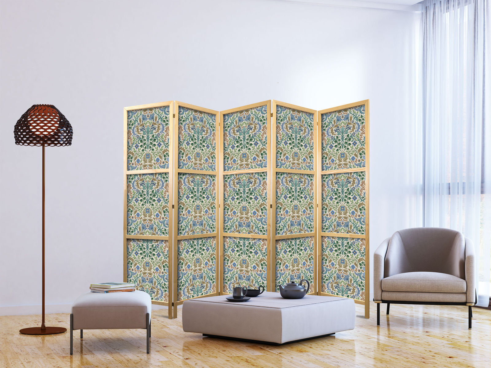 Ιαπωνικο Διαχωριστικο Δωματιου Retro Vintage Intricate And Rich Pattern In Victorian Style 225x172cm