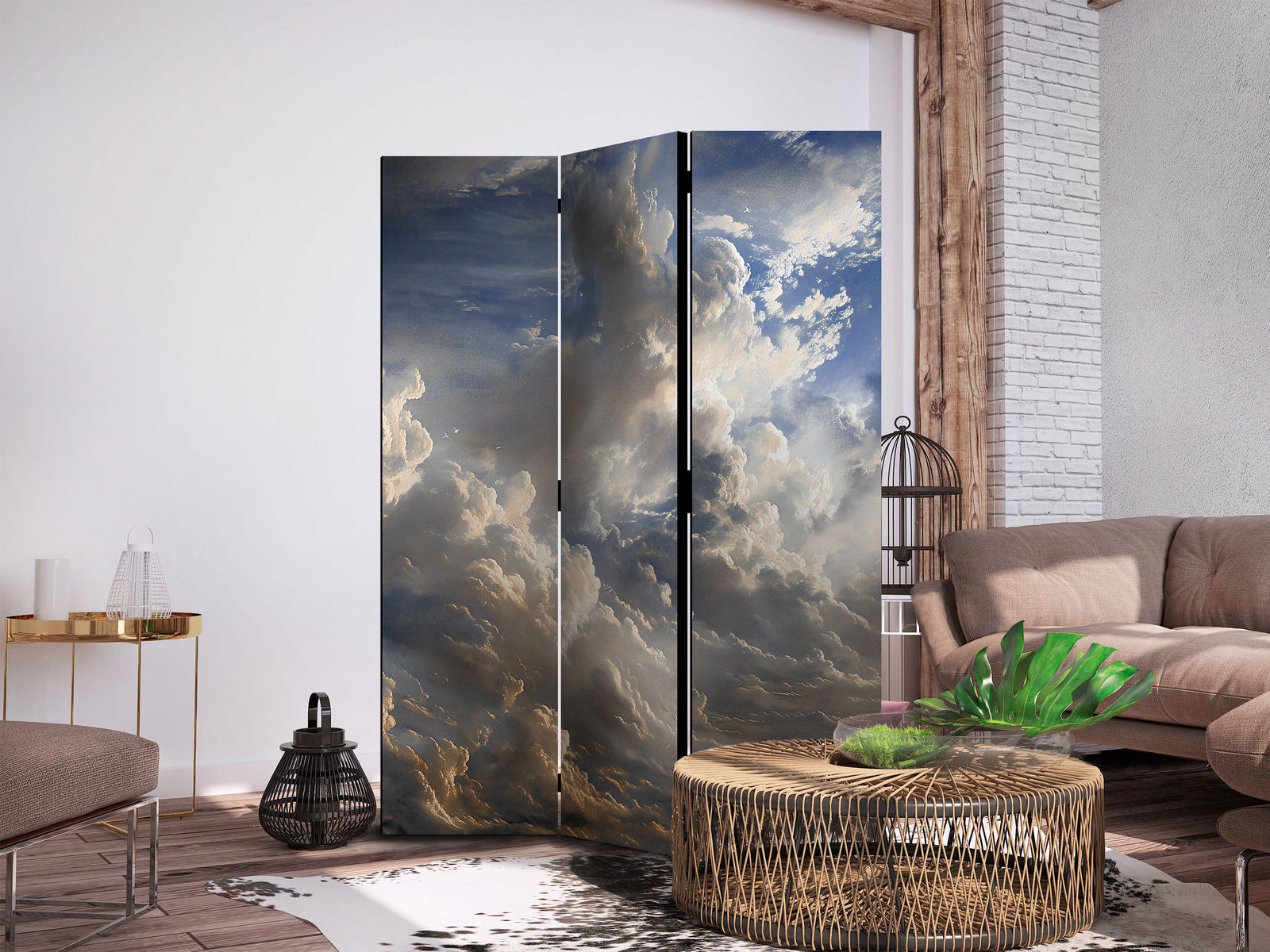 Διαχωριστικο Δωματιου - Golden Reflections On Clouds Foretelling Dusk Μονης Οψης 135x172cm