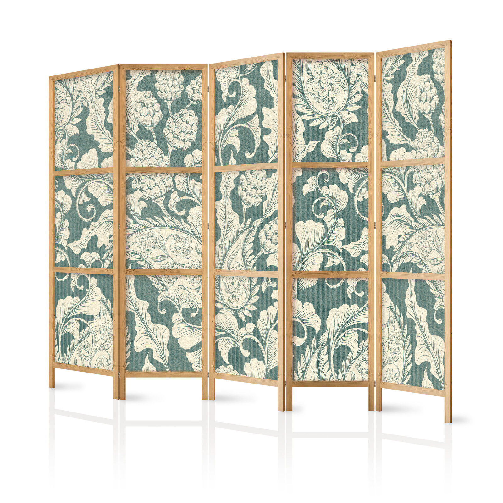 Ιαπωνικο Διαχωριστικο Δωματιου - Sage Green Flourishes 225x172cm