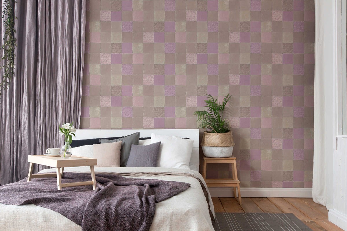 Ταπετσαρια Τοιχου Tiles Διαφορα Χρωματα