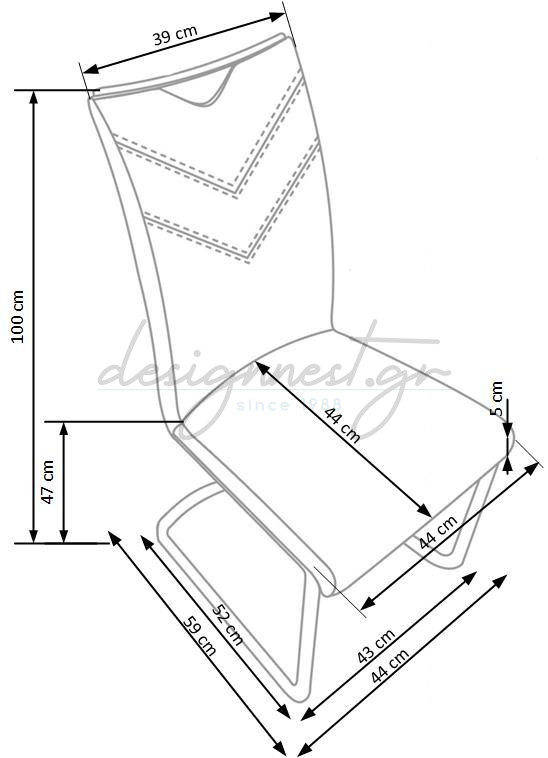 Dine 224 Καρεκλα Διαφορα Χρωματα
