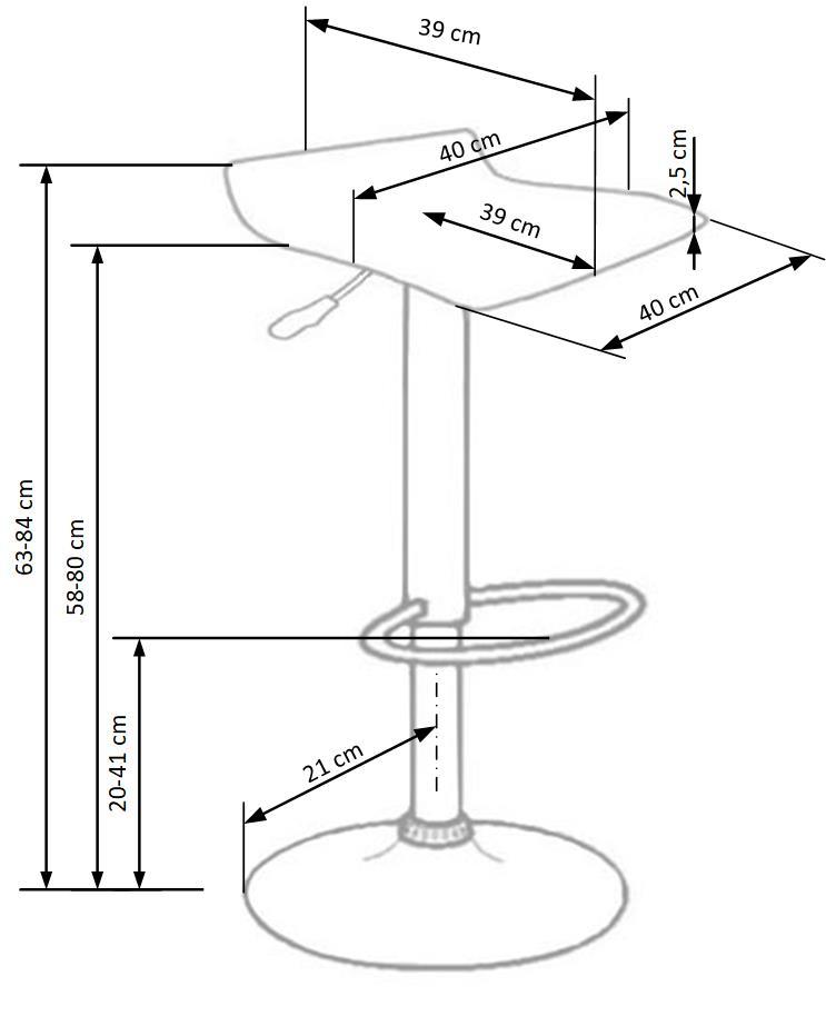 Bar 1 Καρεκλα Μαυρη
