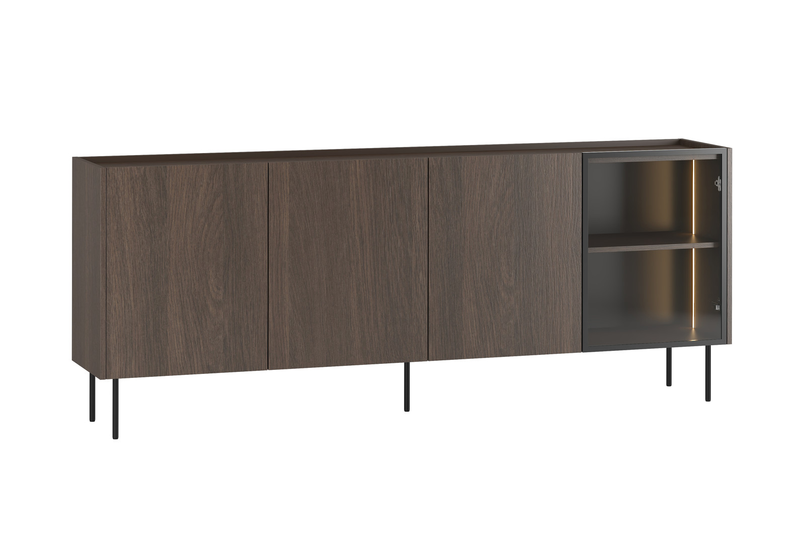 Dunari Μπουφές Σκούρο Καφέ