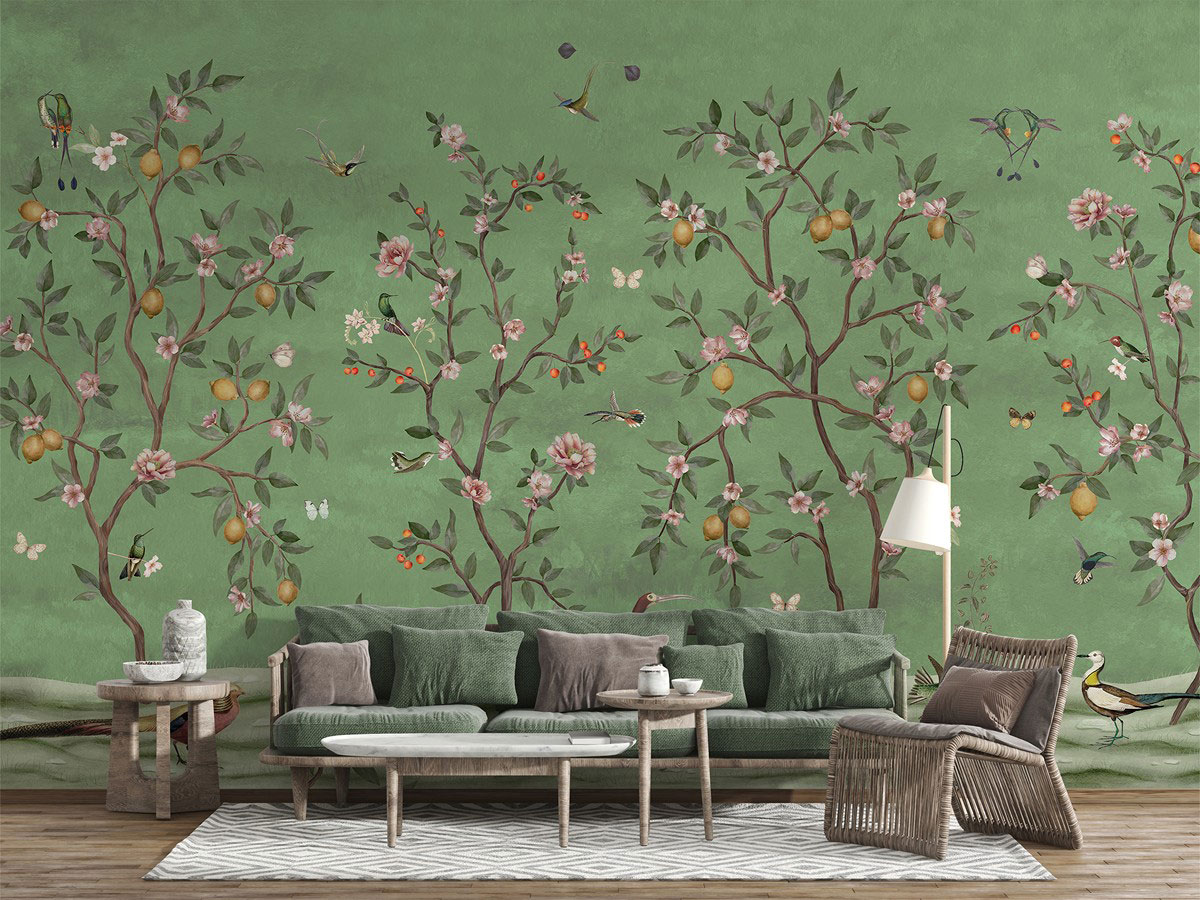 Lemon Tree Ταπετσαρια Τοιχου Πρασινο
