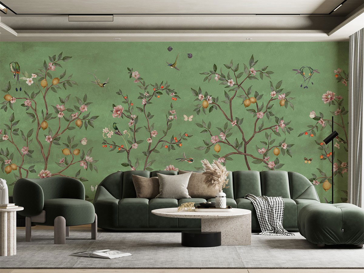 Lemon Tree Ταπετσαρια Τοιχου Πρασινο