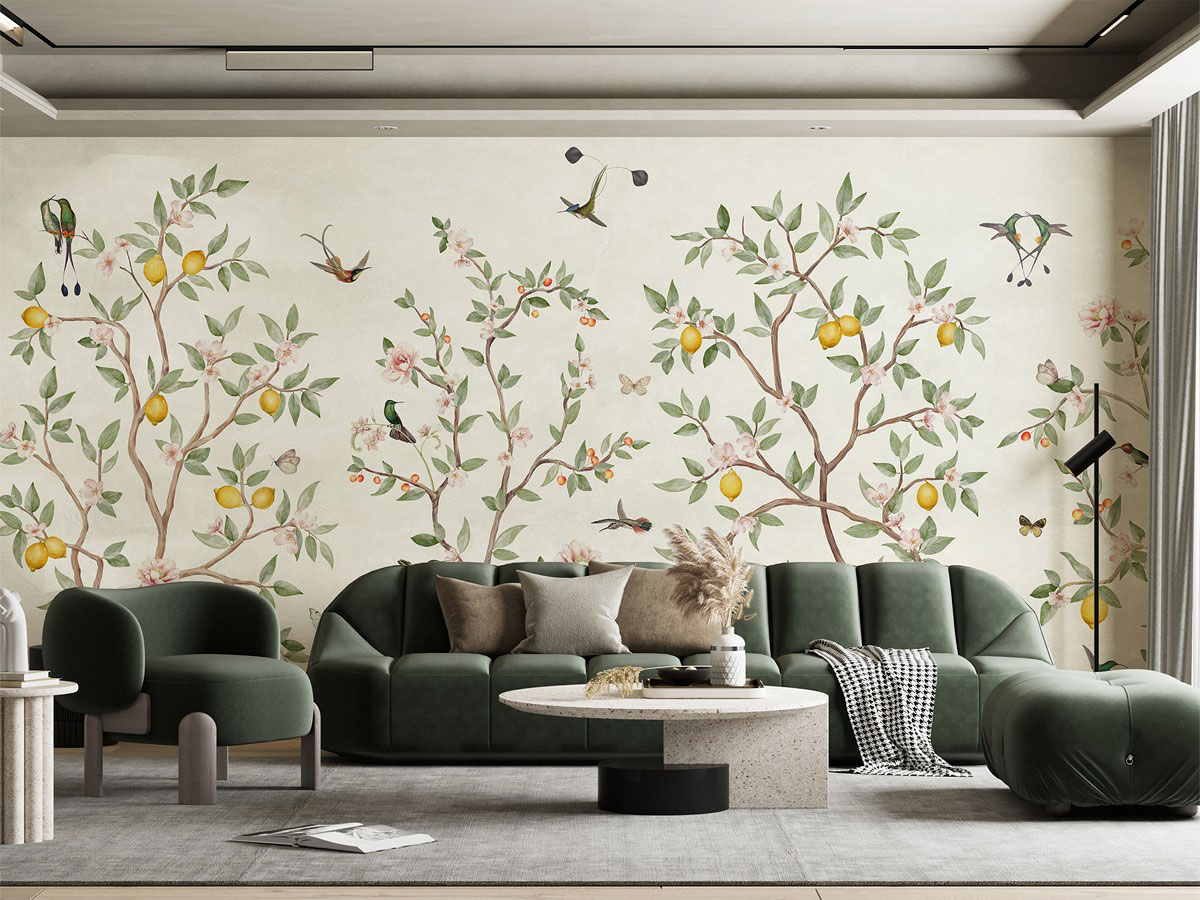 Lemon Tree Ταπετσαρια Τοιχου Λευκο