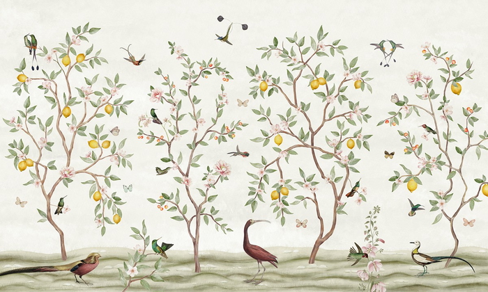 Lemon Tree Ταπετσαρια Τοιχου Λευκο