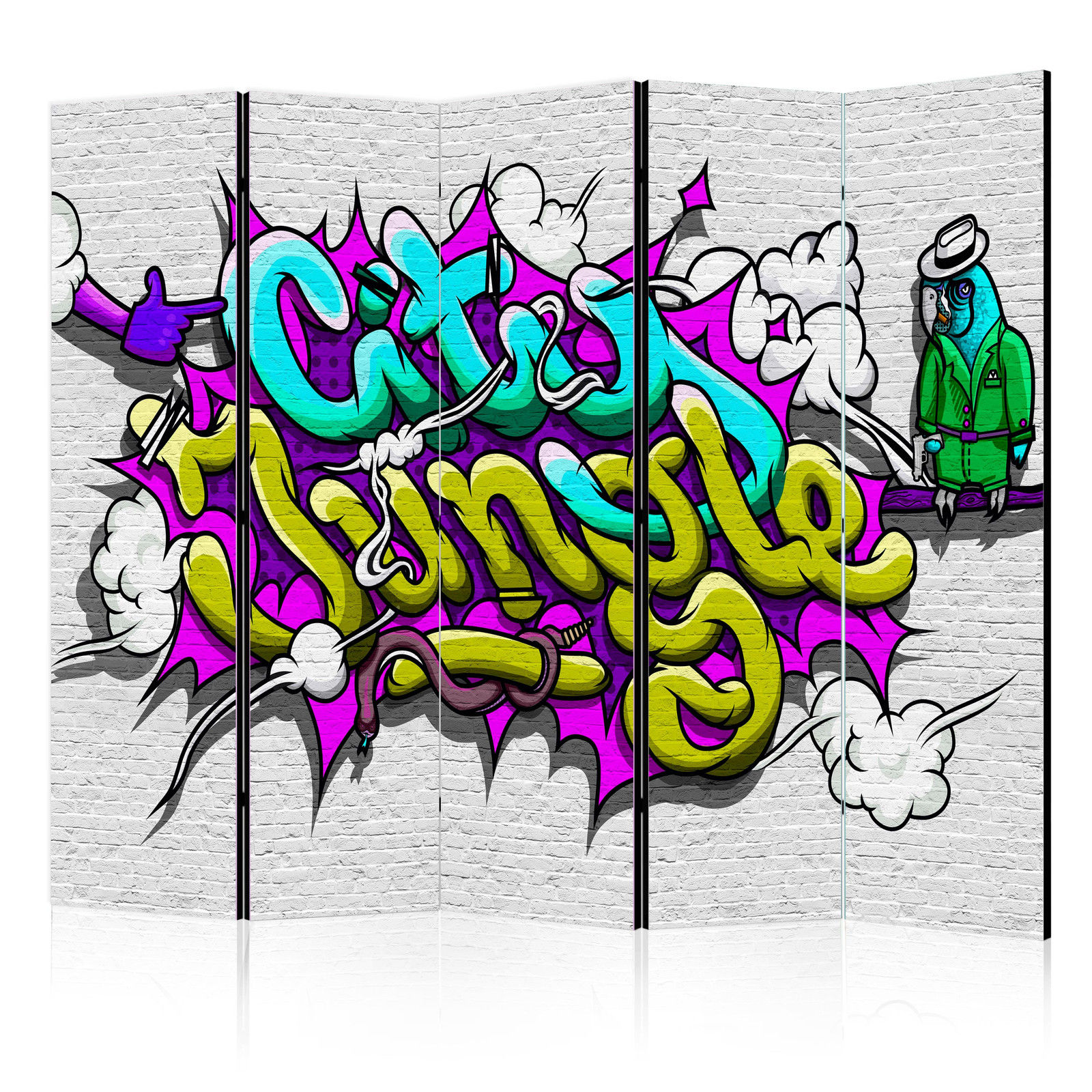 Διαχωριστικο Δωματιου - City Jungle - Graffiti Ii Ηχοαπορροφητικο 225x172cm