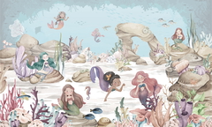 Mermaid Miracles Ταπετσαρια Τοιχου Ανοιχτο Μοβ