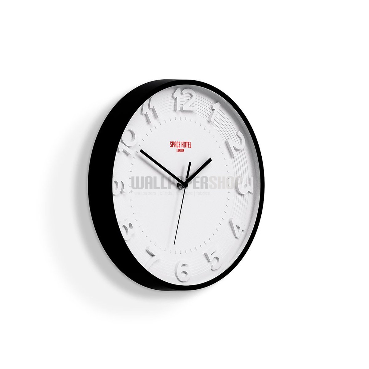 Space Hotel Meter Mike Ρολοι Τοιχου Λευκο