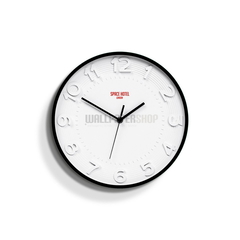 Space Hotel Meter Mike Ρολοι Τοιχου Λευκο