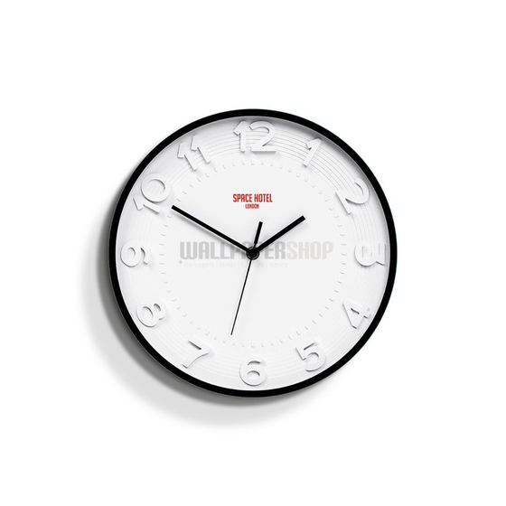Space Hotel Meter Mike Ρολοι Τοιχου Λευκο