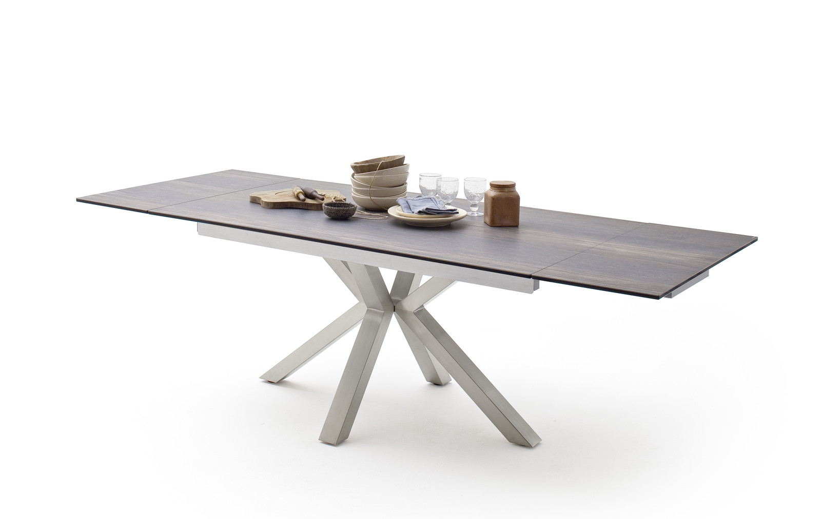 Kyoto Ανοιγομενη Τραπεζαρια Σκουρο Καφε Κεραμικη