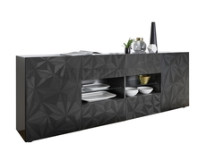 Prismatic Μπουφες Ανθρακι Λακα