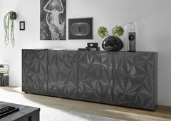 Prismatic Μπουφες Ανθρακι Λακα