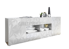 Prismatic Μπουφες Λευκη Λακα