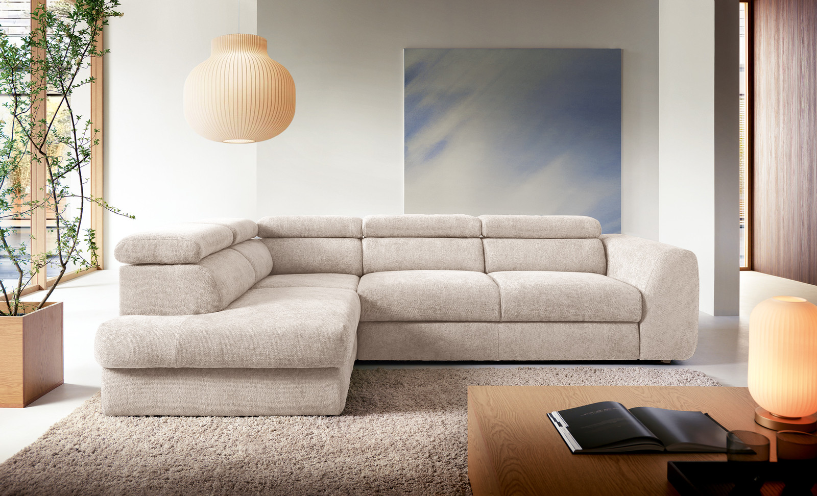 Bluvel II Γωνιακος Καναπες / Κρεβατι Διαφορα Χρωματα & Υφασματα