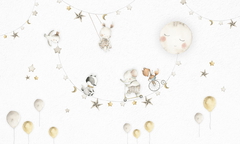 Sleeping Moon Ταπετσαρια Τοιχου Υπολευκο