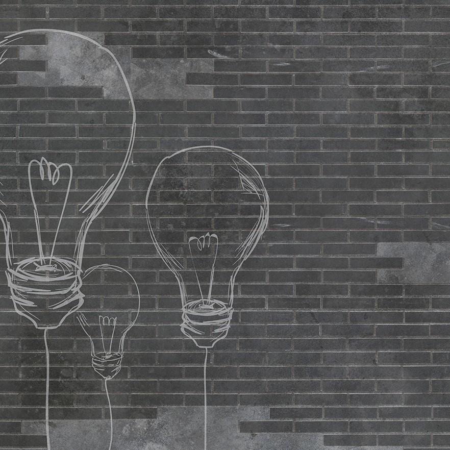Bulbs Ταπετσαρια Τοιχου Ανθρακι