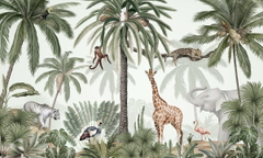 Tropical Jive Ταπετσαρια Τοιχου Πρασινο