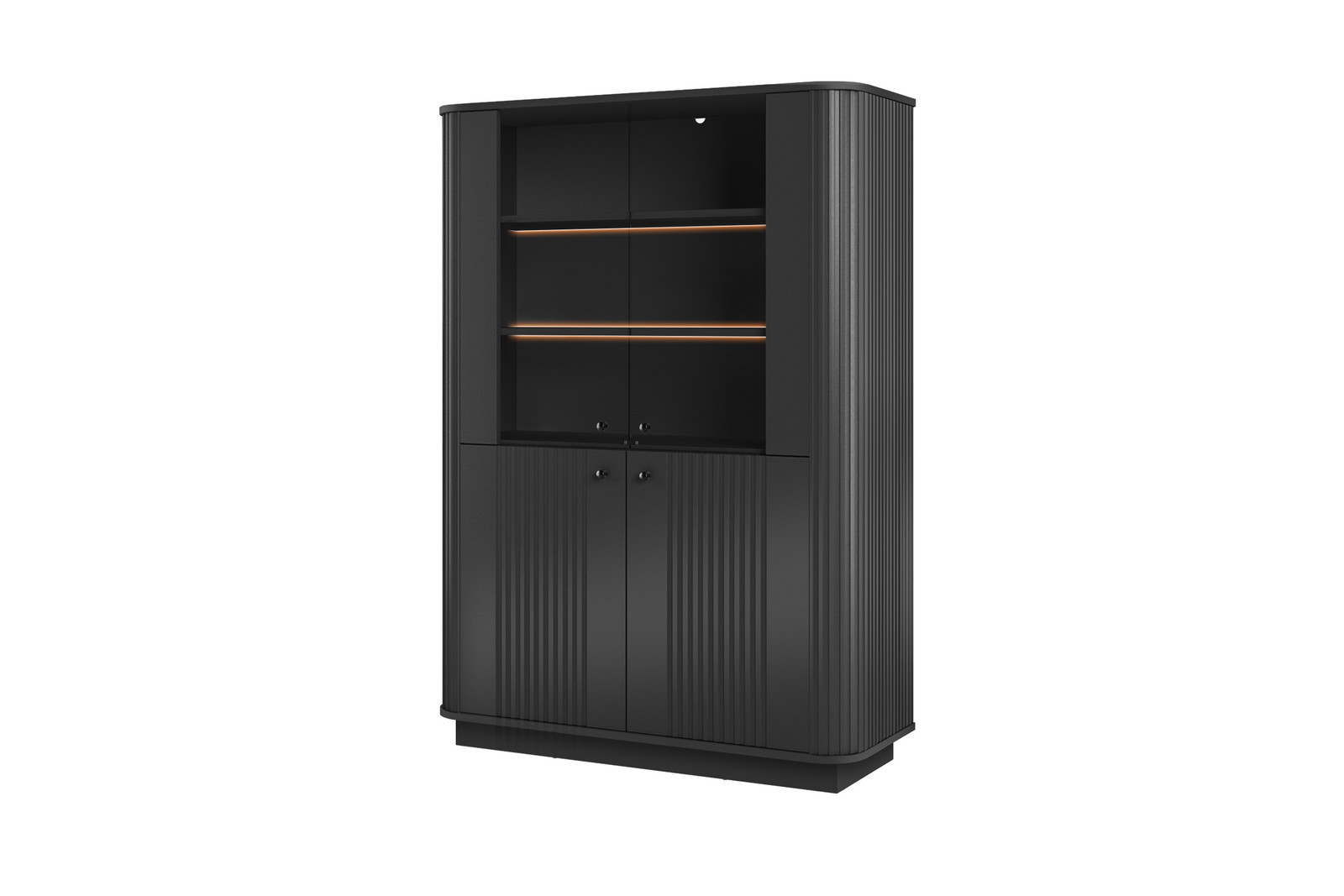 Ξύλινη Βάση Μαύρο Ματ + Μαύρα πόμολα