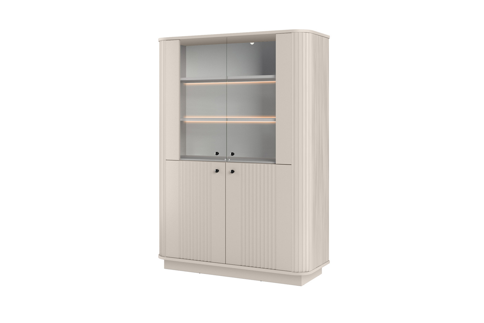 Ξύλινη Βάση Cashmere + Μαύρα πόμολα